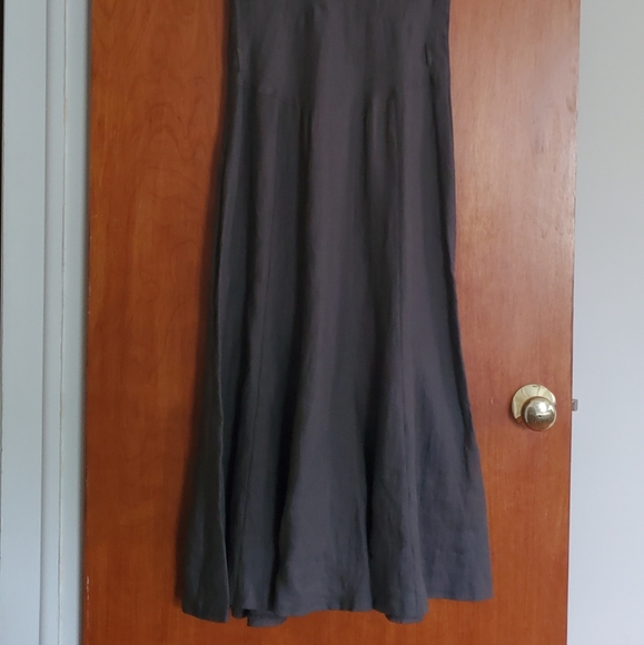 Rare Irene Van Ryb French Designer Gray Midi Dress Flared skirt Size 42 10 - Picture 3 of 11
